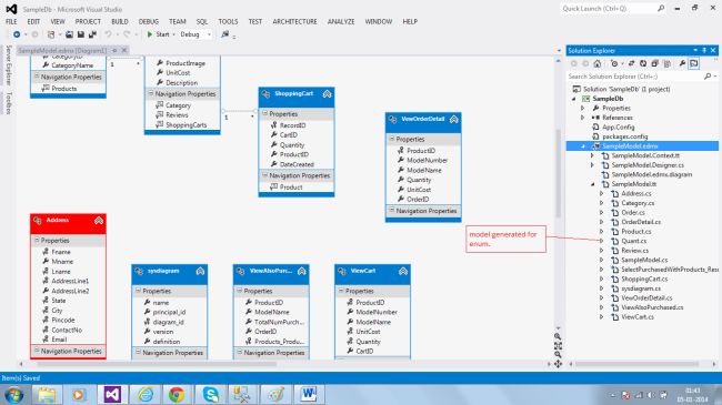 model generat for enum